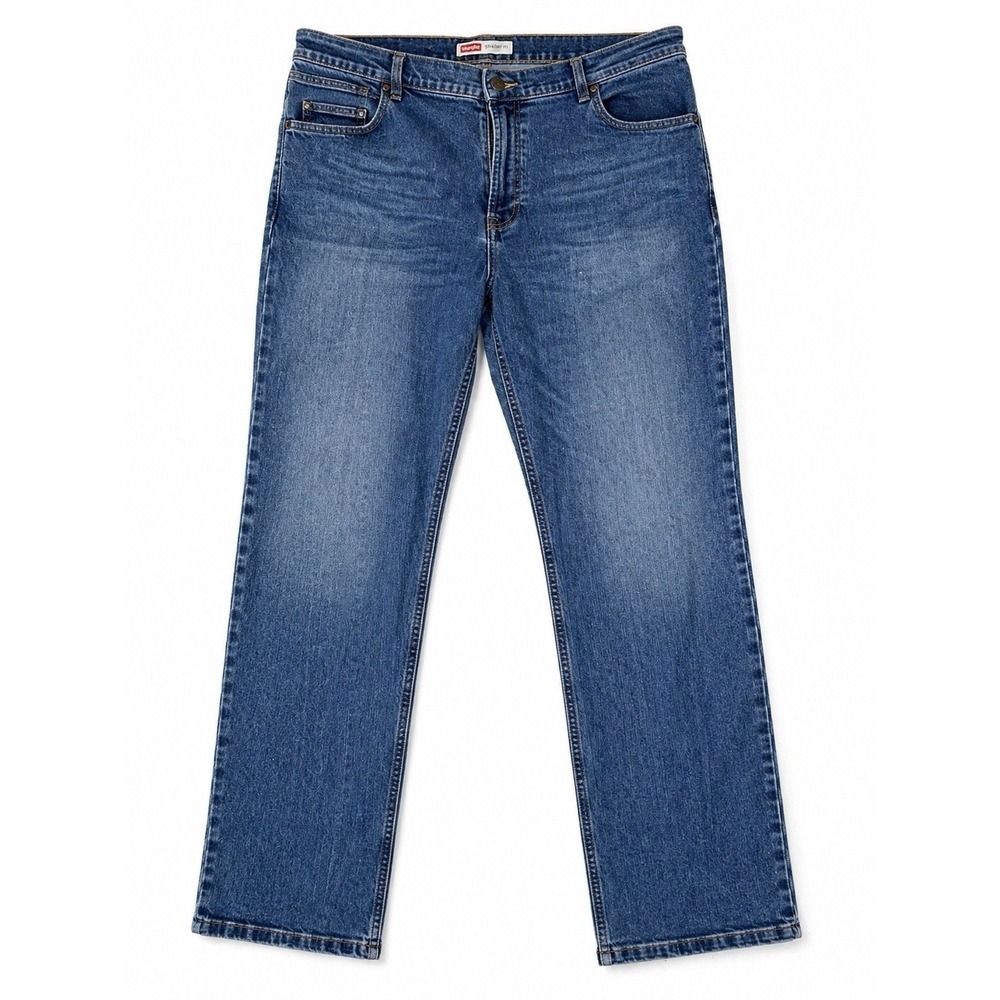 Wrangler Straight Fit Jeans Men's 40x30 Blue Denim Classic